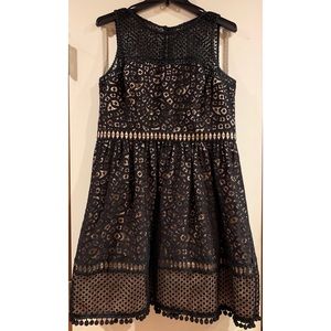 Eliza J crochet lace fit and flare dress